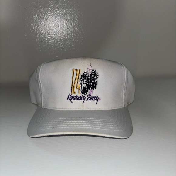 Vintage White Kentucky Derby Cap - Picture 1 of 6